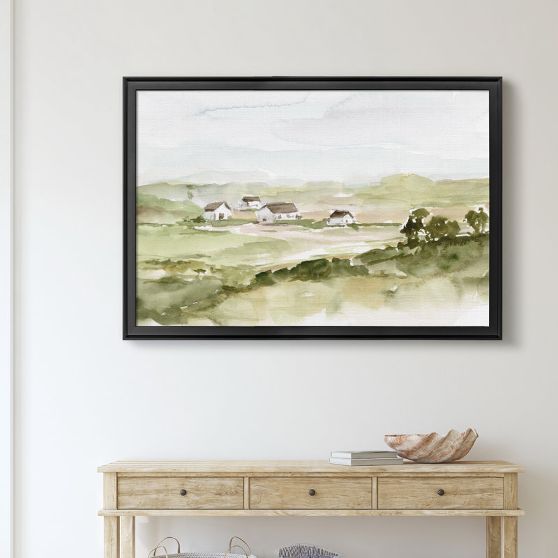 Farm Valley I - reproduction de cadre photo, Noir, H 30,5 po x l 42,5 po x P 1,5 po