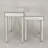 Quinnlynn Mirrored Glass Top Nesting Tables End Table