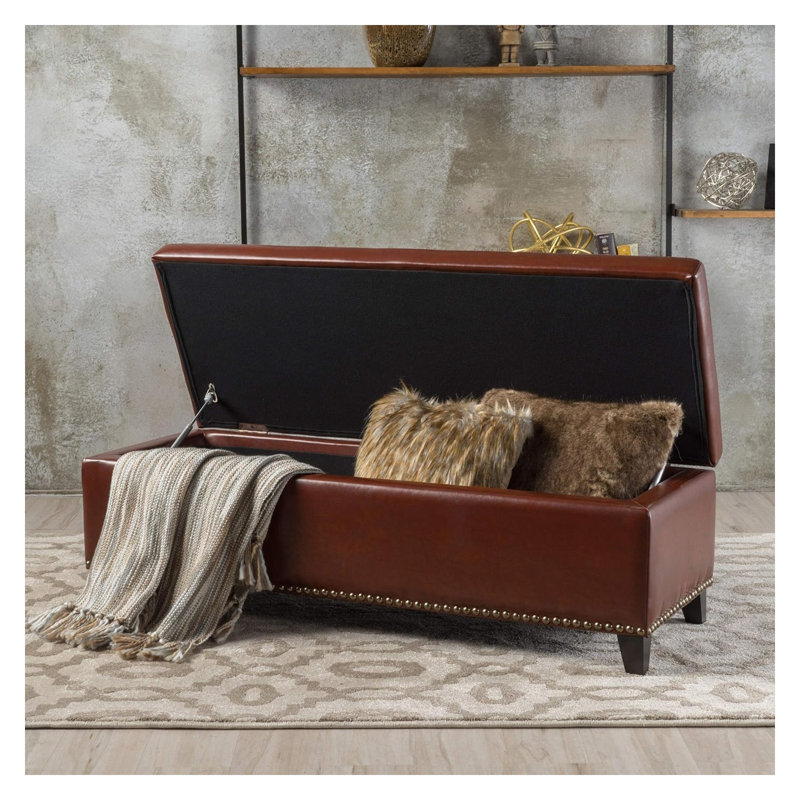 Banc de rangement avec repose-pieds 51 po