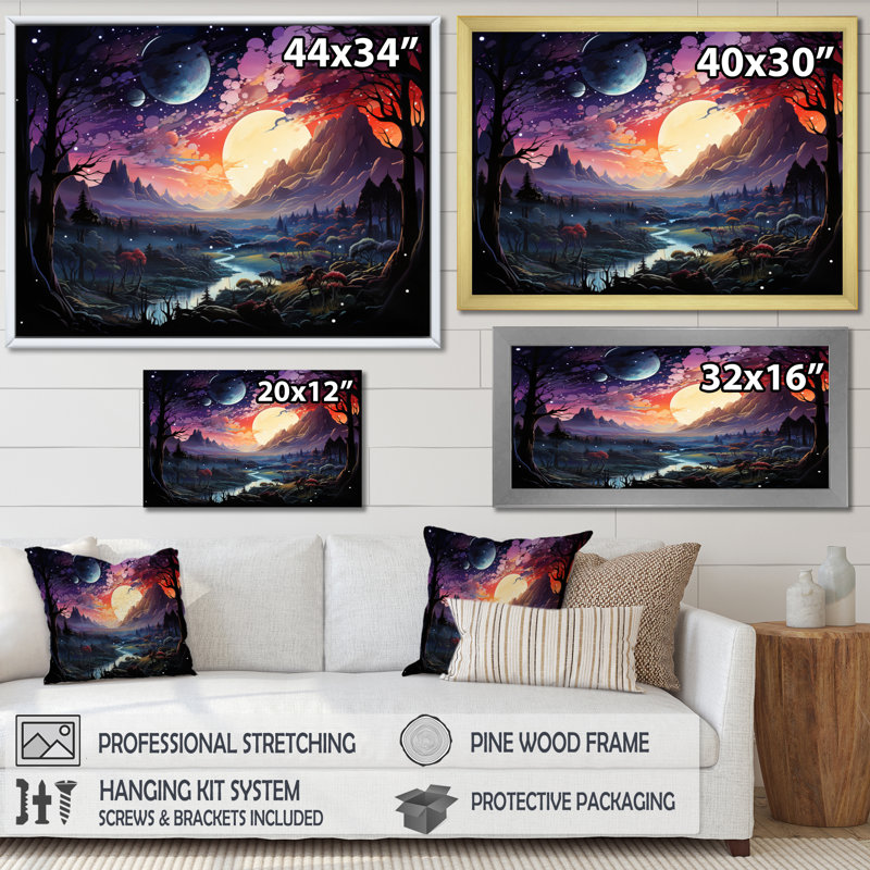 «Stars Infinity Landscape II», reproduction sur toile, H 16 po x l 32 po x P 1 po, Toile tendue