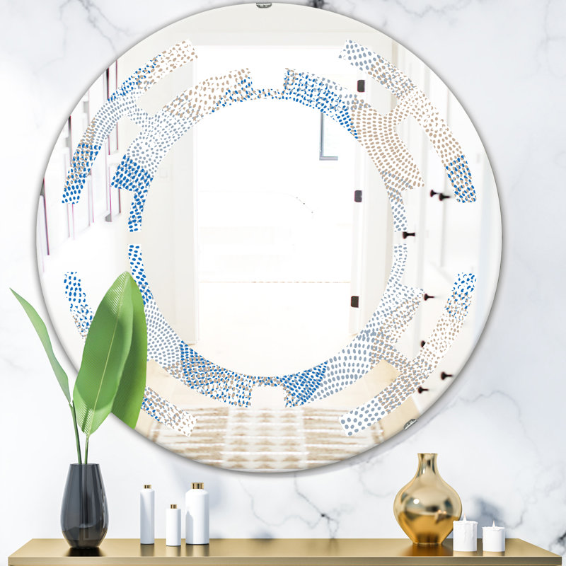 Miroir mural sans cadre moderne "abstract design rétro", H 31,5 po x l po