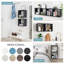  Ensemble de 2 tablettes murales cubiques flottantes pour la découverte de l'espace, noir-1247224151