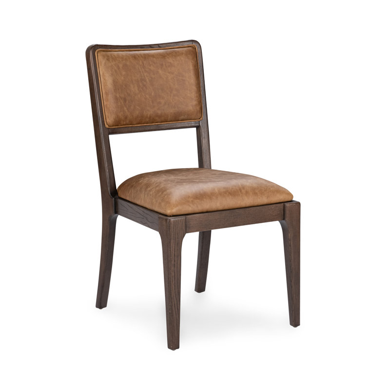 Bigelow Leather Side Chair, Aztec Brown
