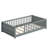 Floor Platform Bed With Built-In Book Storage Rack-1374057396