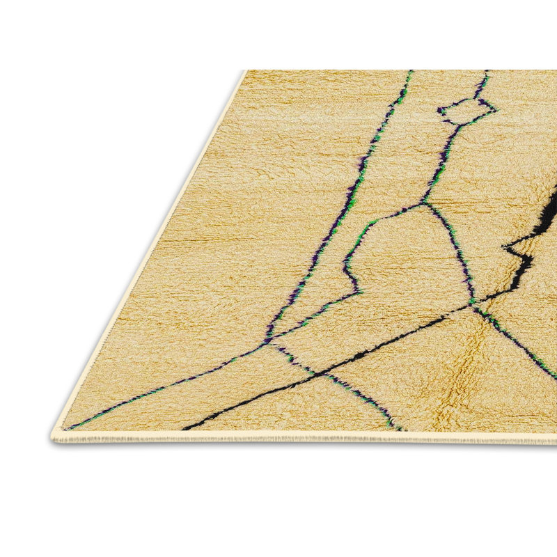 Tapis abstrait à motif abstrait moderne 2905, Rectangle 2 pi x 3 pi