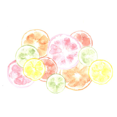 Citrus Olympics - Wrapped Canvas Painting