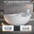 63" x 37" Freestanding Soaking Tub - Solid Surface Stone Resin with Overflow and Pop-up Drain for Bathroom-129184013