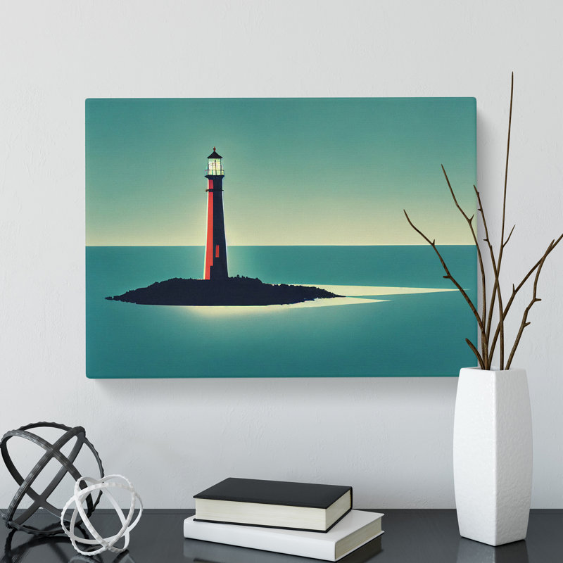 Excellent Lighthouse - Wrapped Canvas, 50cm H x 76cm W x 3cm D