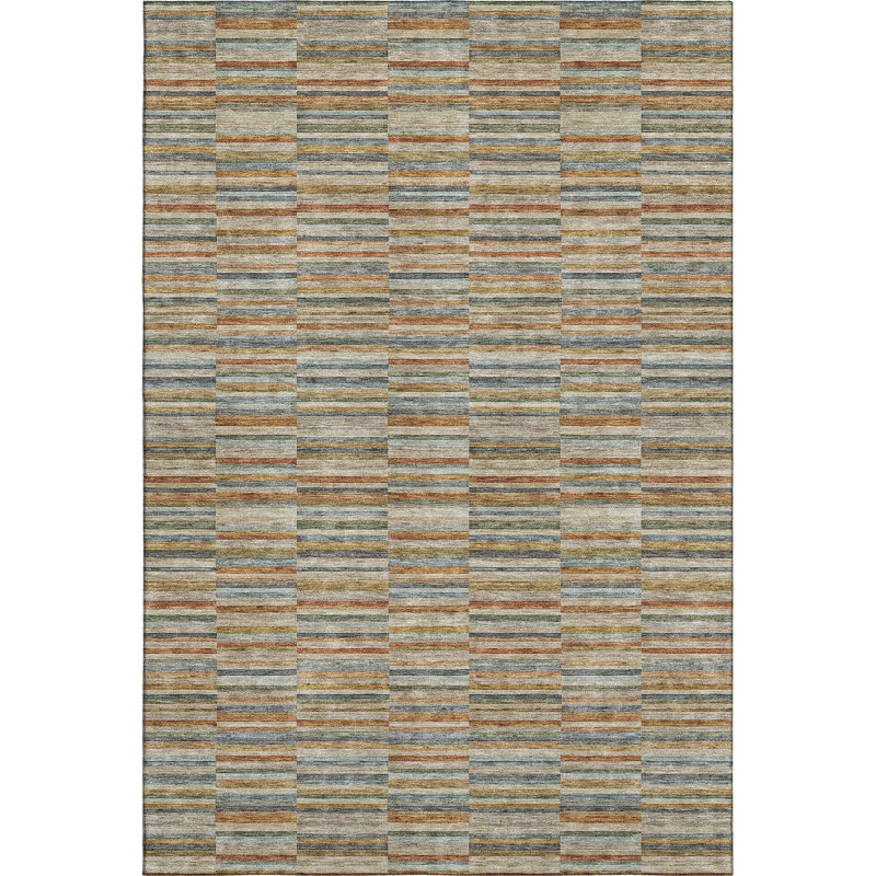 Premium Machine Washable Prisco Paprika Rug, Rectangle 10' x 14'