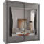 Modern Sliding Door Wardrobe with Mirrored Glass Finish – Multiple Sizes (120cm, 150cm, 180cm, 203cm)-698953129-710751669