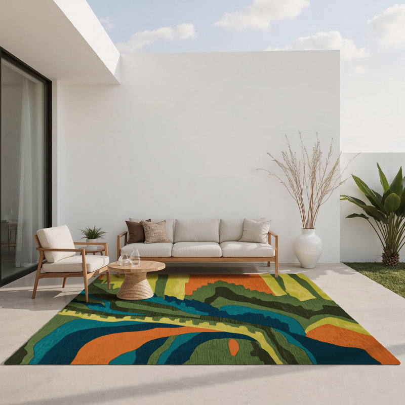 Tapis intérieur et extérieur Highland Glow, Rectangle 1 pi 6 po x 2 pi 6 po