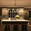 Luminaire suspendu pour îlot de cuisine en cristal 4 lumières 4 lumières