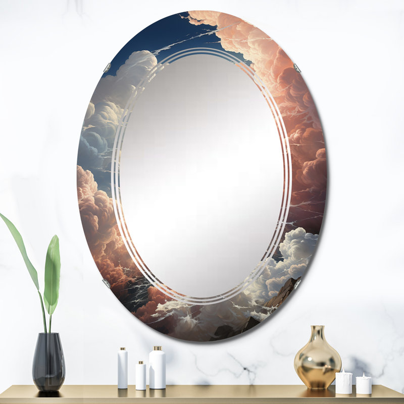 Yefry - Miroir mural ovale, 36 po x 24 po