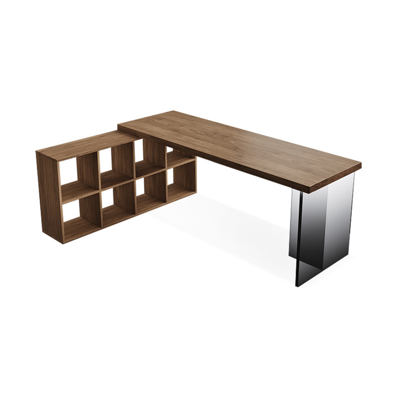Bureaux rectangulaires en bois massif foncé noyer foncé, H 29,53 po x l 78,74 po x P 23,62 po, Retour à gauche