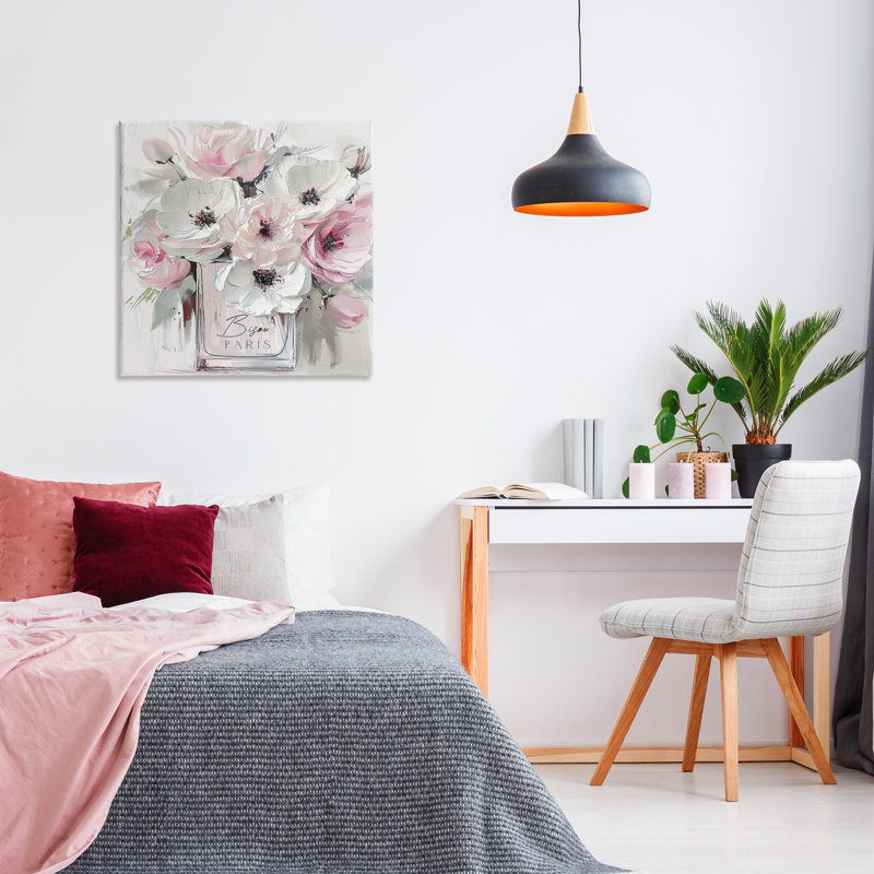 «Blush Pink Bisou Bouquet», art par Annabelle Hall, 30" H x 30" W
