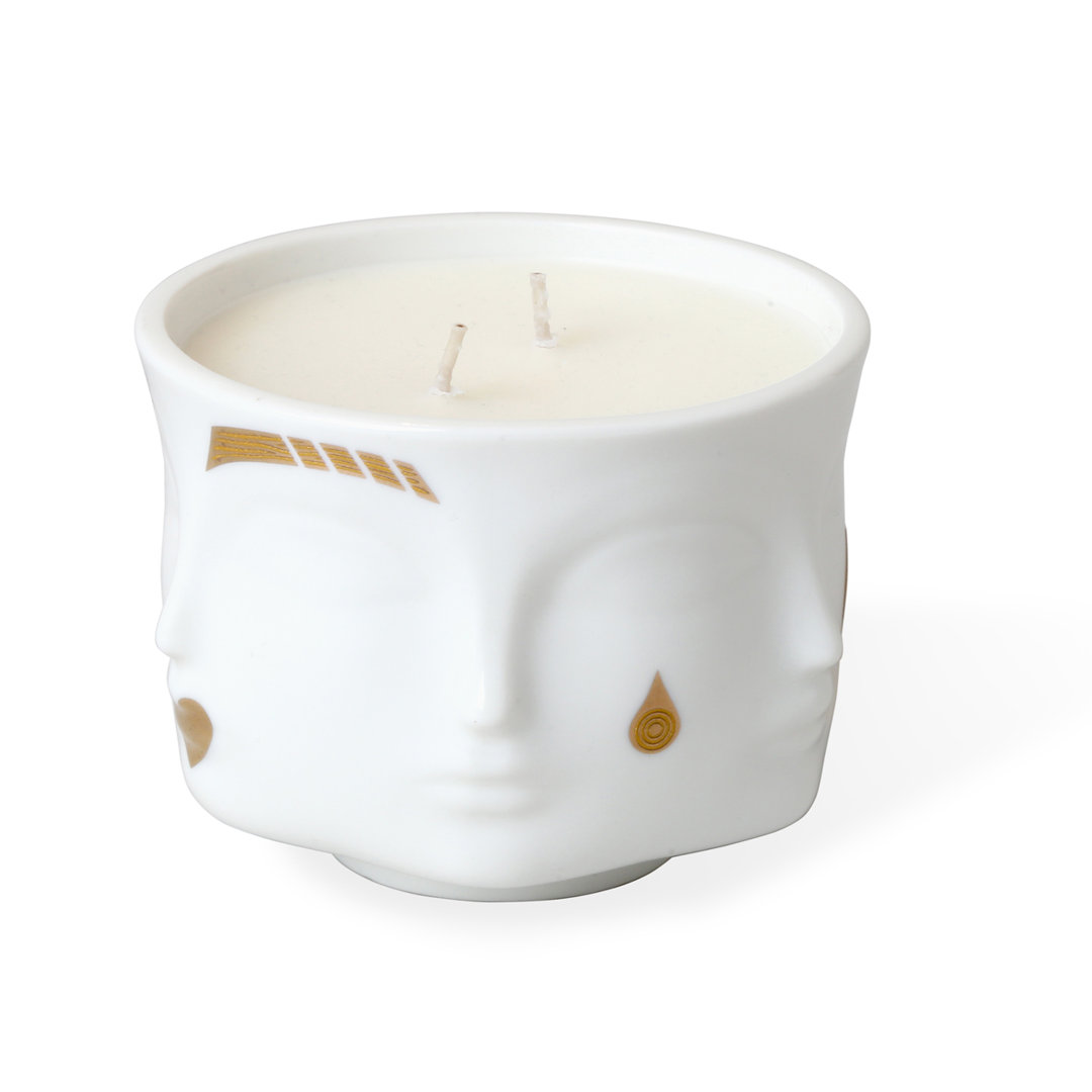 Muse Gilded Scented Designer Candle with Ceramic Holder Jonathan Adler