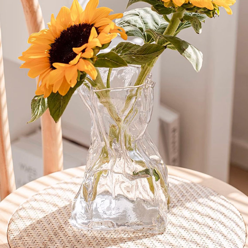 Grand vase irrégulier de 8,5 pouces