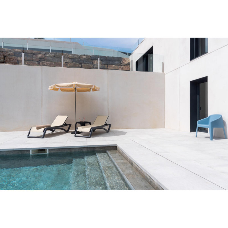 Sky Outdoor Chaise Lounge, White, Sand