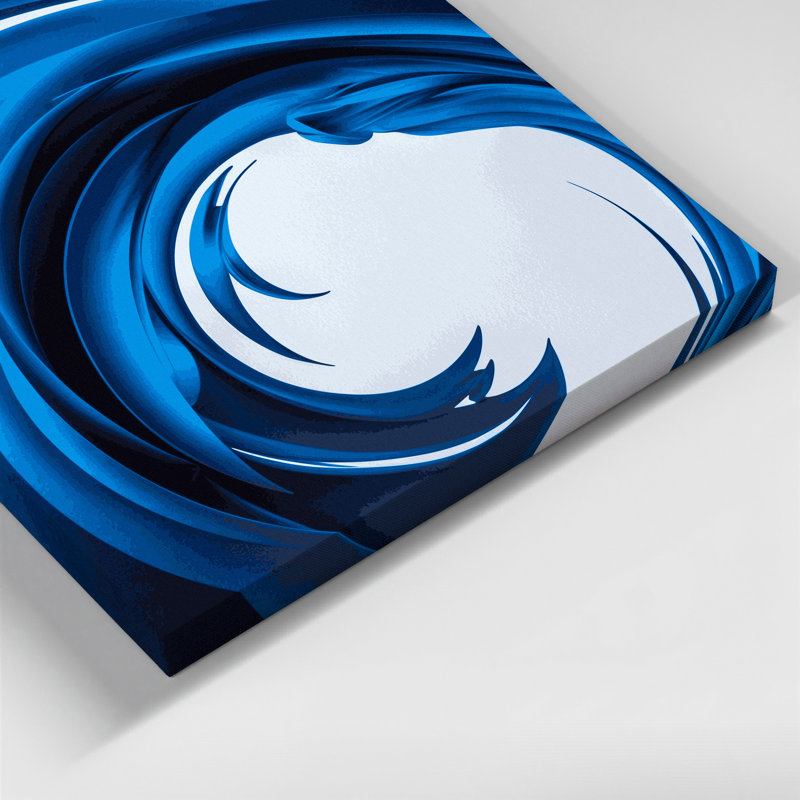 Art mural sur toile dégradé abstrait bleu, H 11 po x l 14 po