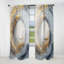 Or et bleu Vibrant Spirals IV - Rideau moderne - Velours obscurcissant - 1 panneau-107826537