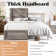 Oceant Farmhouse Bed Frame with 49.2" Barn Door Headboard