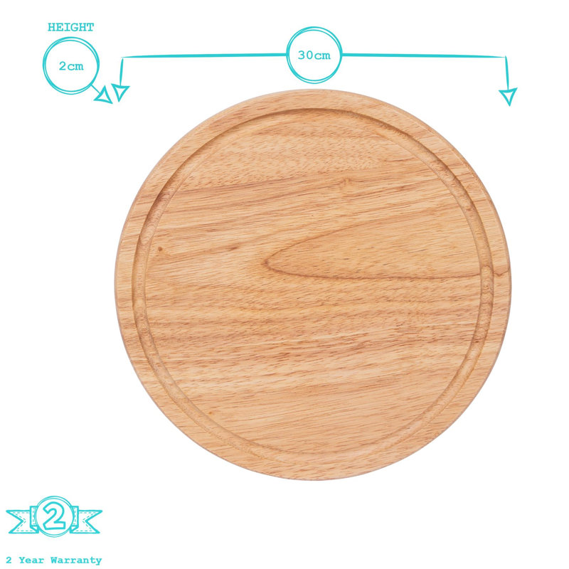 Argon Tableware Round Wooden Chopping Board