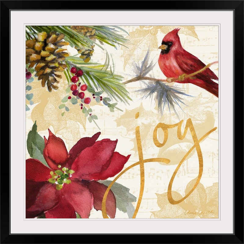 « poinsettia i », impression, H 30 po x l 30 po x P 1,5 po, Toile