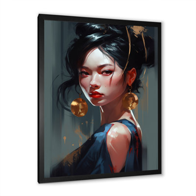 Dame élégante japonaise sur toile II