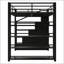 Full Size Metal Loft Bed With Storage Shelves