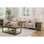 Table basse 48 po, sans assemblage, vert sauge et finition bois fruitier