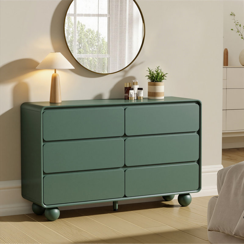Commode décorative 6 tiroirs l 47,24 po, Vert