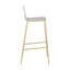 (Ensemble de deux) Chaises de bar en plastique transparent à dossier bas de 30 po de hauteur avec repose-pieds-65776521-65776522