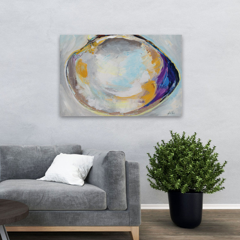 Art bleu et côtier ouvert Quahog II, H 32 po x l 48 po