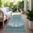 Abstract Machine Woven Polyester Indoor / Outdoor Area Rug-1288534879