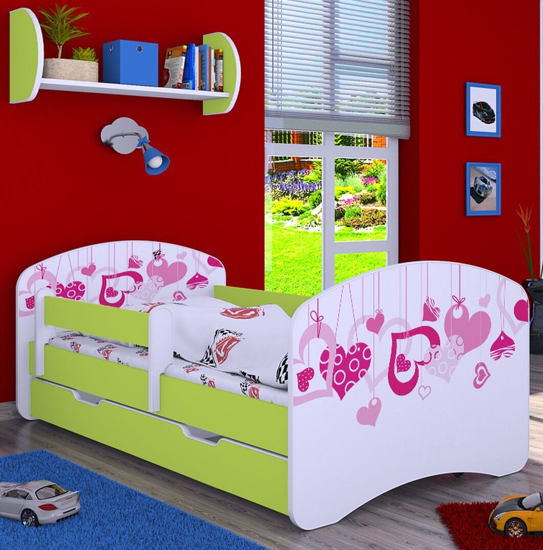 Kinderbett Maresca mit Schublade, 80 x 160 cm