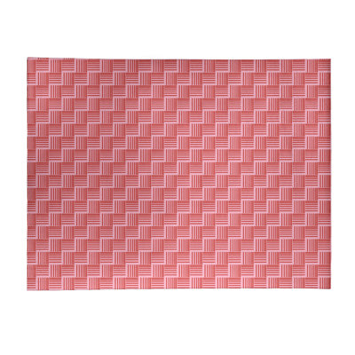 Tapis de zone rouge/rose fait main