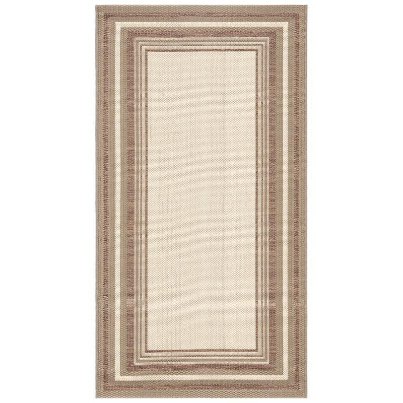 Carold Performance Solid Color Indoor/Outdoor Area Rug, Rectangle 2'7" x 5'