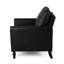 Fauteuil confortable avec tissu en microfibre et siège fuselé pour une vie moderne - profil bas, microfibre noire, confortable