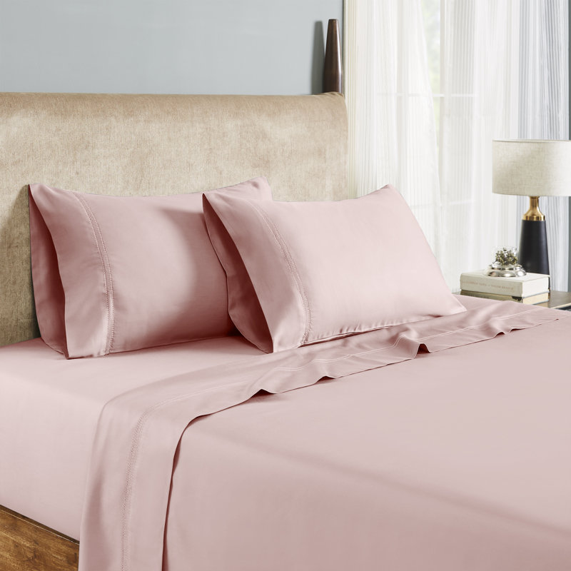 Cotton Blend Sheet Set, Queen, Rose