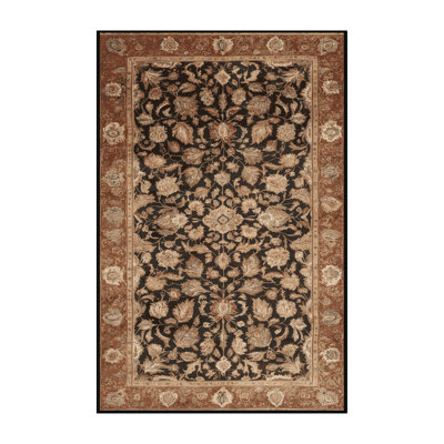 Machine Washable Persian Brown Area Rug