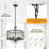 Gaschler 6-Light Dining Room Chandeliers Dimmable and Adjustable Height in Black