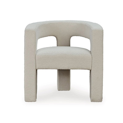 Sovi Accent Chair, Cushioned Seat, Barrel Back With Cutout Design