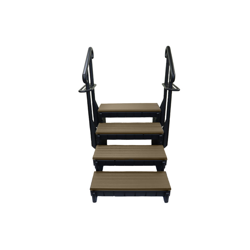 Portobello 4-Step Plastic Spa Steps with Handrails