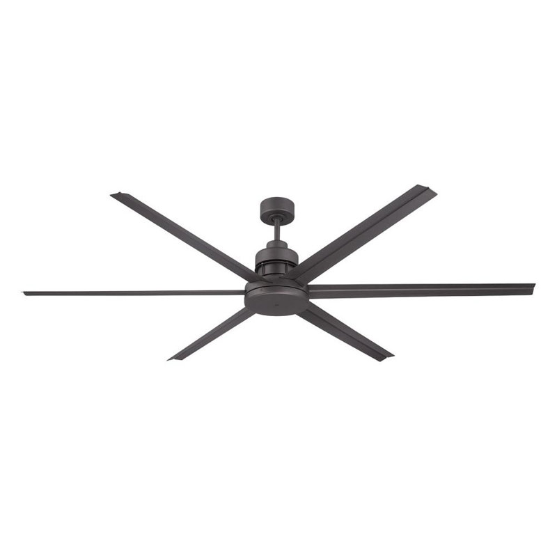 Ventilateur de plafond standard à 6 pales de 72 po avec télécommande et contrôle mural Mondo, Espresso