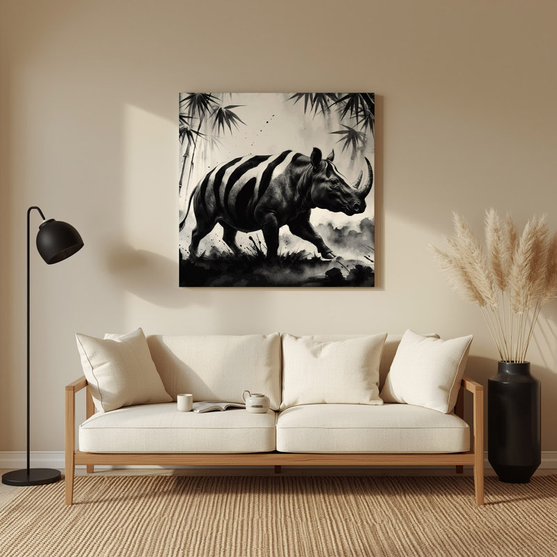 Faune, art mural gris en métal Tapir, H 12 po x l 12 po