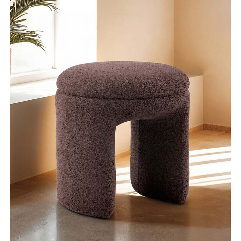 Tabouret d'appoint Teddy, Brun