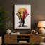 Elephant at Sunrise Modern - Wrapped Canvas-450743090-450743101