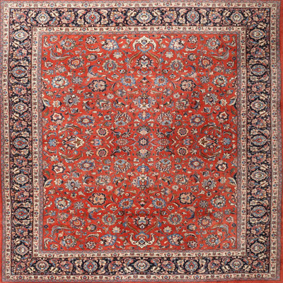 Tapis oriental en laine rouge