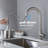 Touch Enabled Kitchen Faucet With Pull Down - 360-Degree Rotating, Adjustable Flow Rate Brushed Nickel, Stainless Steel Rust, Rotation,-1618036437