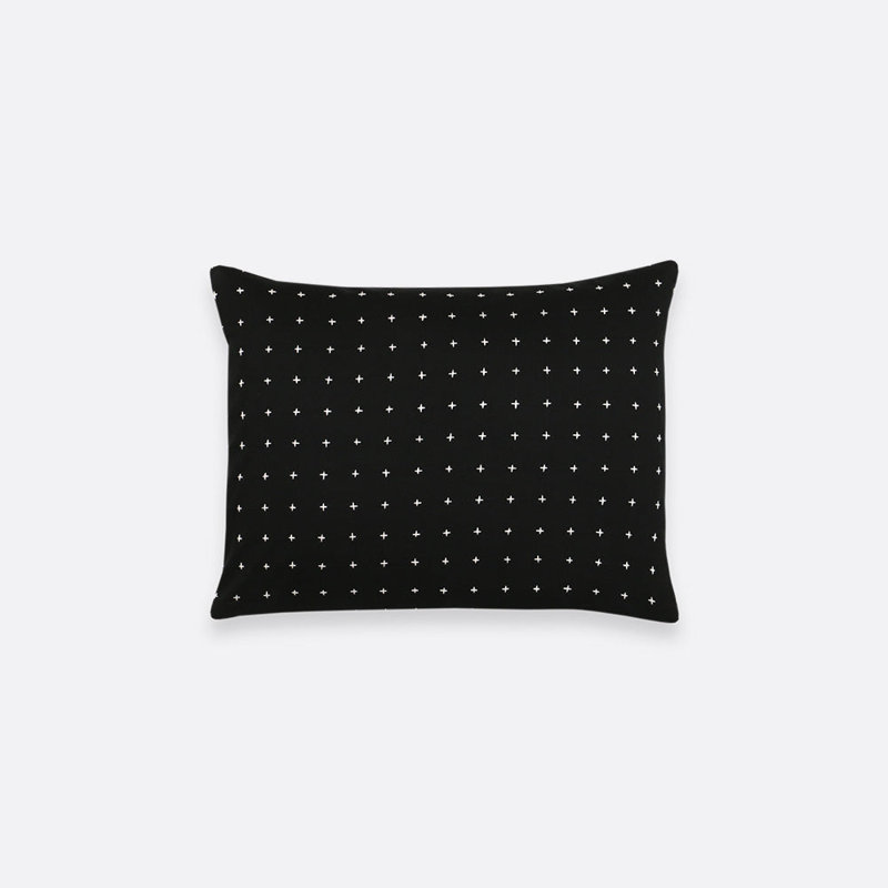 Lumbar Pillow Cover & Insert, Charcoal, 12" H x 16" W